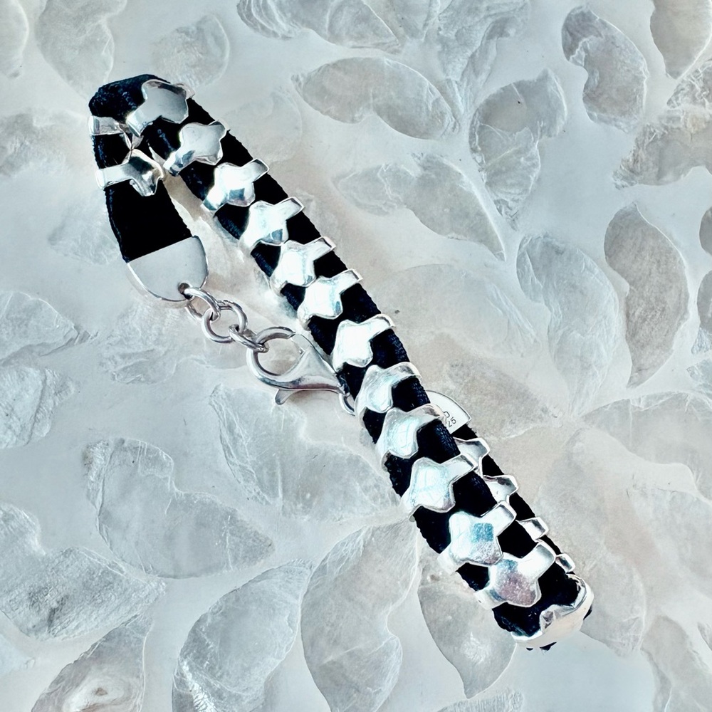 RLM Studio Sterling Silver and Black Velvet Chain Bracelet❣️